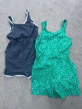 Girls Cotton Tank Rompers Size Medium (7/8)